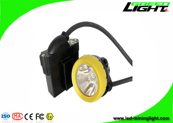 10000 Lux 216lum 7800 MAh Bedrade LED Mining Cap Lamp USB Opladen met Low Power Waarschuwingsfunctie Mijnwerkerskoplamp