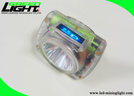 15000lux compacte LEIDENE Mijnwerkersglb Lamp IP67 Waterdichte Transparante ABS met OLED-Vertoning