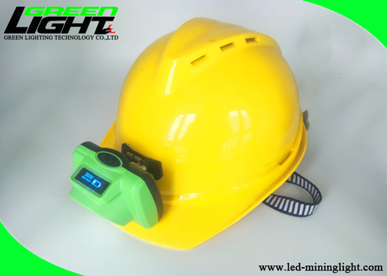 Draagbare oplaadbare LED-koplamp Groene harde schaal met OLED-scherm