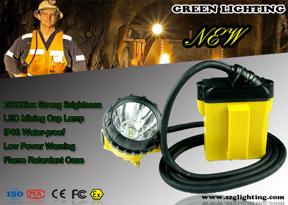 25000 Lux Brightness CREE Miners Helmet Light With de Lage Functie van de Machtswaarschuwing