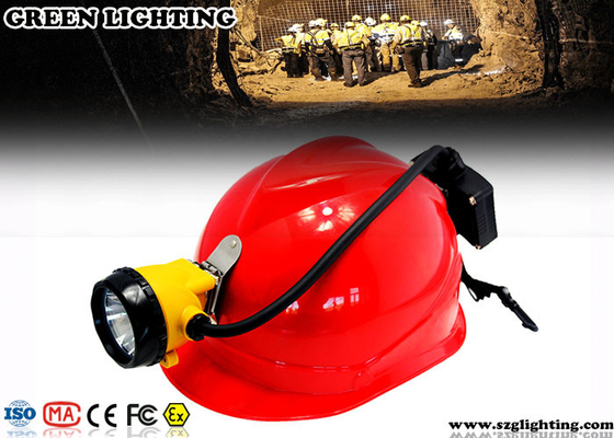 15000 Lux Led Miners Cap Lamp, 6.8AH Aangepaste Semi - Geribde Geleide Mijnlamp 