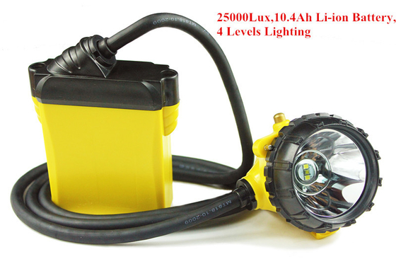 10.4AH waterdicht Mijnwerkerslicht, 25000 Lux Strong Brightness Miners Lamp 