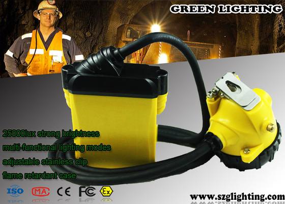25000 Lux Brightness CREE Miners Helmet Light With de Lage Functie van de Machtswaarschuwing