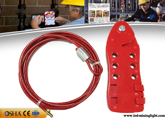 De rode Kabel van het het Lichaamsroestvrije staal van PC van het Kabelslot uit 4 Beschikbare Stukkenhangsloten