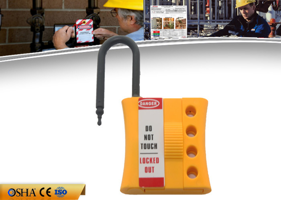 Zc-K46 Nieuwe Niet geleidende Nylon Locknshackle 6mm uitsluitingsgrendel, Gele GRENDEL
