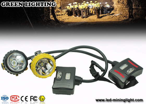 28000lux de geleide Waterdichte Mijnwerker Cap Lights With Twee van 12Ah IP68 Kleuren Hoofdhuisvesting