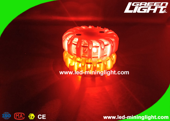 Navulbare Amber Led Road Flares Emergency-Schijf, Super Helder Duurzaam Opvlammend Waarschuwingsbaken
