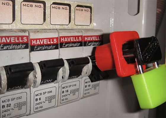 Nylon PA Mini Breaker Lockout Miniatuur Stroomonderbreker Lockout, Pin Out Standaard Elektrische Lockout