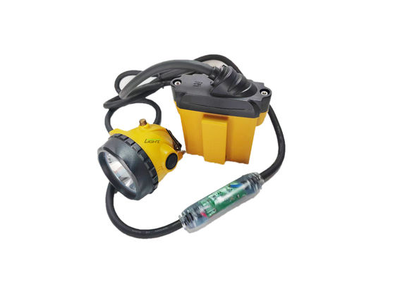 25000lux Led Mijnwerkers Veiligheidskoplamplamp 10.4Ah Oplaadbare SAMSUNG Batterij Mijnwerkerskoplamplamp met Knipperend Waarschuwingslicht
