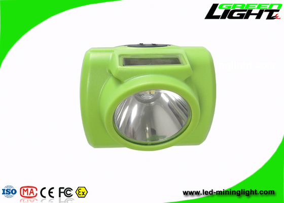 200g van de lichtgewicht LEIDENE Li Mijnbouwkoplamp   6.8Ah - Ion Battery With Green Color