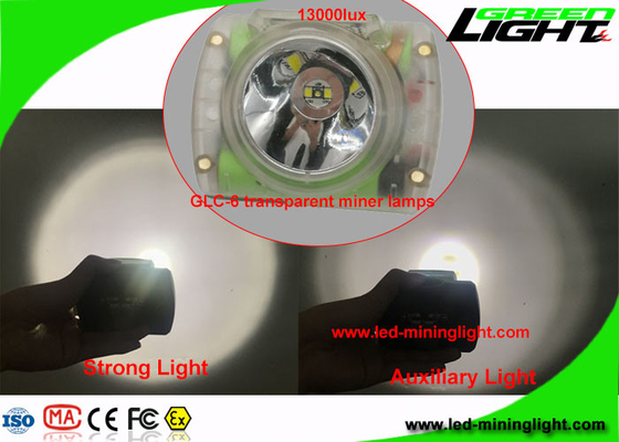 Harde Materiële Draadloze de Mijnbouwlichten 13000 Lux High Power Helmet Lamp 1.78W van PC