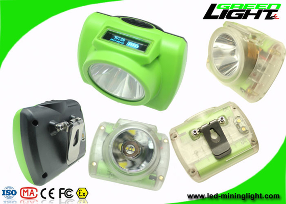 15000 Lux Mining Cap Lights-ABS het Materiële OLED van PC Scherm met Transparant Lichaam