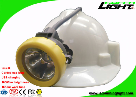 De geribde van de Lampusb van Mijnbouwglb Helderheid van de de Laders Gele/Groene Hoofdvatting 10000lux