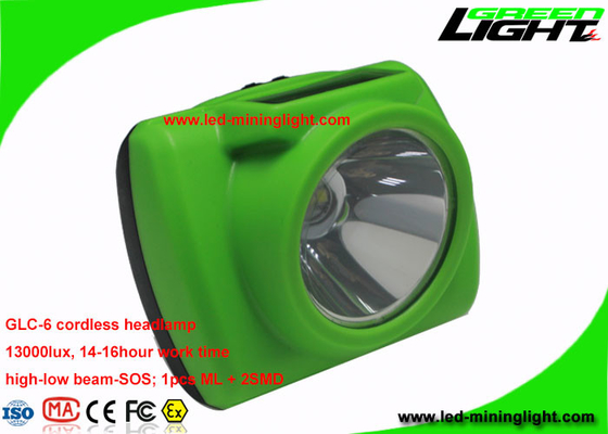 Van draadloze de Machtskoplamp HOOFDMijnwerkerslights waterproof high met Li - Ion Battery