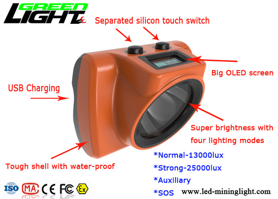 Super Sterk 18000lux-Gediplomeerd de Lamp3.7v Taai Shell Body Ce van de Mijnwerkersbouwvakker