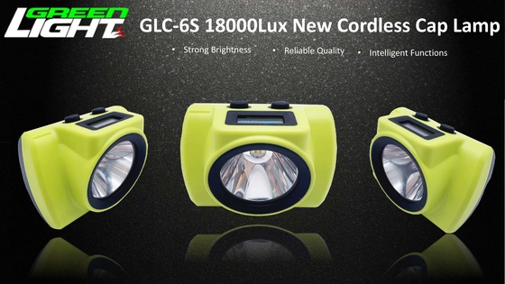 de Draadloze Mijnbouwkoplamp 232lum van 18000lux 6.8Ah met OLED-het Scherm