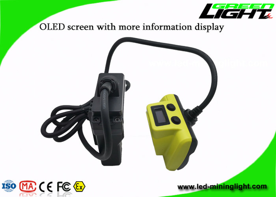 het Scherm van 4.07W 530lum 25000 LUX Mining Cap Lights With OLED