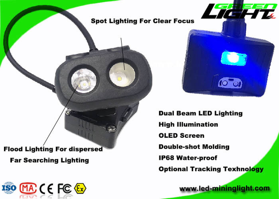 het Scherm van van hoofd 334lum OLED de Lamp Dubbele Straal USB die Mijnwerkersglb 10.4Ah laden
