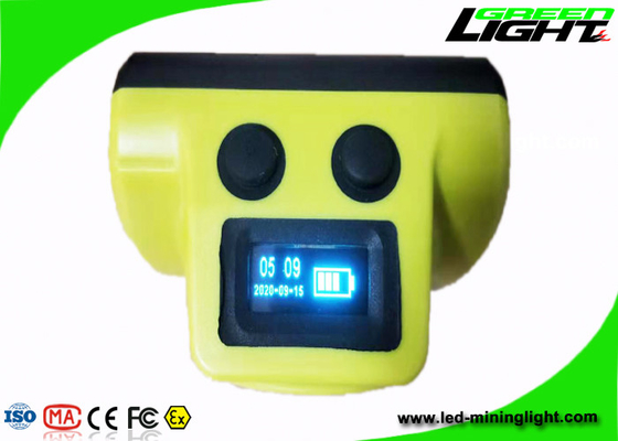 800mA Draadloze Cap Lamp 18000lux 6.8Ah Panasonic Li Ion Batterij Oled-scherm Oplaadbare Mijnwerker Koplamp Siliconen ABS