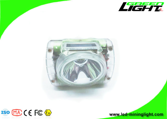 Transparante 13000 Lux Draadloze Led Mijnbouwlichten IP68 Waterdichte Cree Led Met OLED-scherm Mijnwerkerkoplamp
