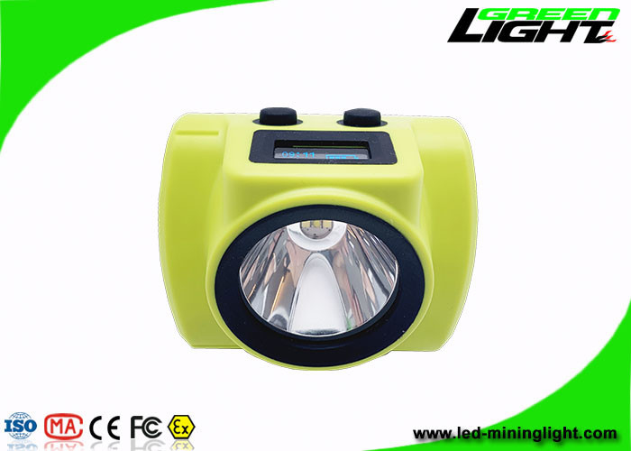 800mA Draadloze Cap Lamp 18000lux 6.8Ah Panasonic Li Ion Batterij Oled-scherm Oplaadbare Mijnwerker Koplamp Siliconen ABS