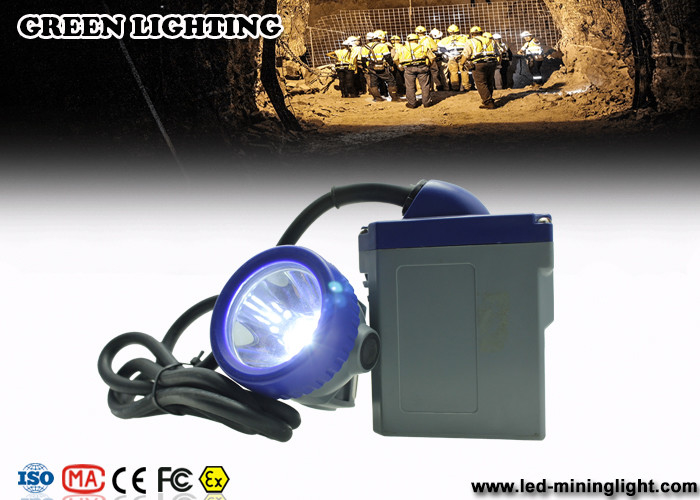 6.6Ah de Mijnwerkers Navulbare Geleide Koplamp van het batterijmessing met Blauwe PC-Vattings10000lux Hoofdleiden