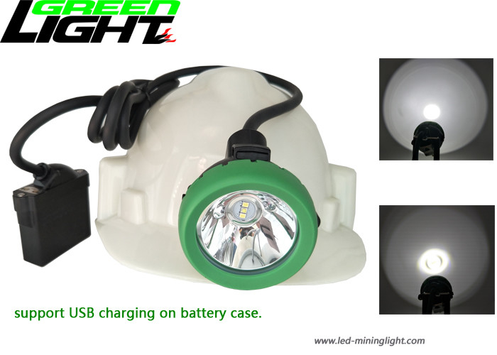 WIJSHEIDStype Navulbare Mijnwerkerskoplamp, van de LEIDENE het Laden van USB Mijnbouwglb Steun