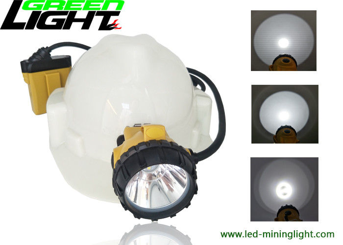 25000 de Kop van de het Aluminiumverlichting van Lux Corded Miners Cap Lamp 10.4Ah met Perfecte Lichte Vlek waterdichte IP68
