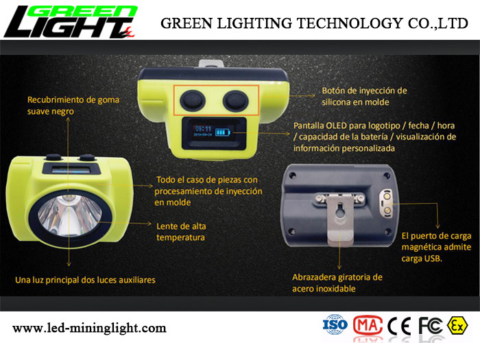 OLED-Lamp van GLB van het Scherm Draadloze Mijnwerkers 18650 6800mA-het Laden van de Steunusb van Batterijcapacit